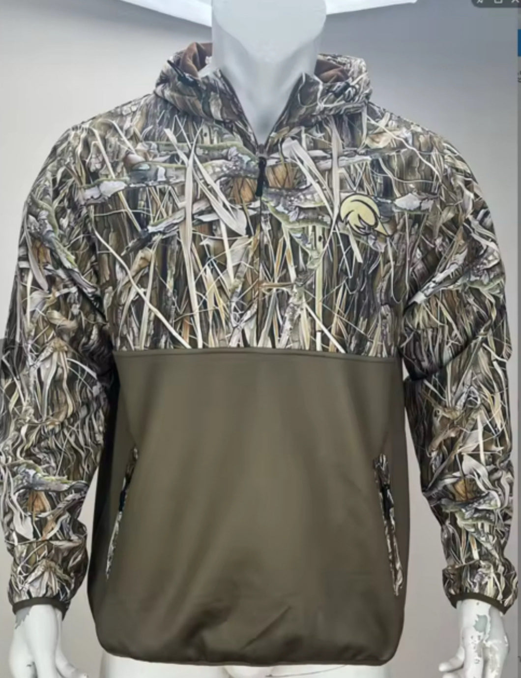 Duck Blind Camo 1/4 Zip Hoodie